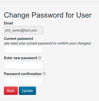 Change Password Form